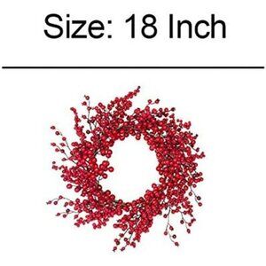 18 Inch Christmas Wreath Berry Wreath Winter Wreath